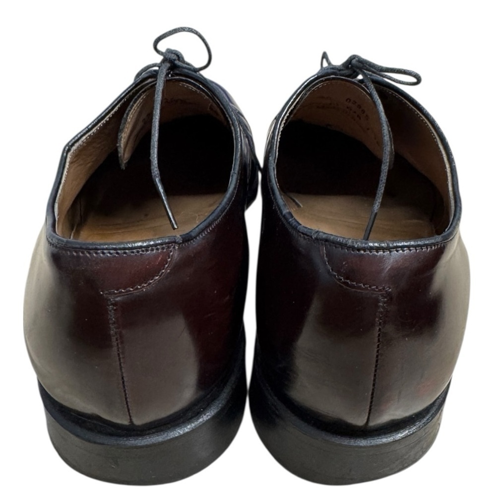 Johnston & Murphy Melton Burgundy Leather Cap Toe Oxford Dress Shoes Men’s 11 D - Picture 5 of 13
